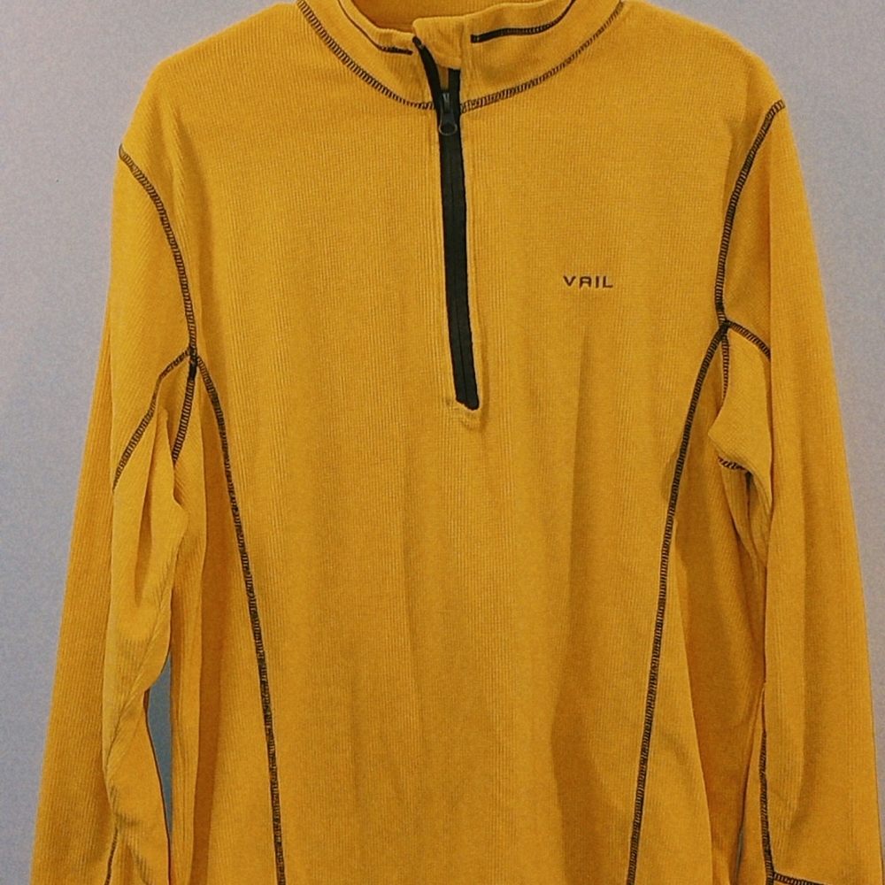 Yellow Half-Zip Pullover M Vail - image 1